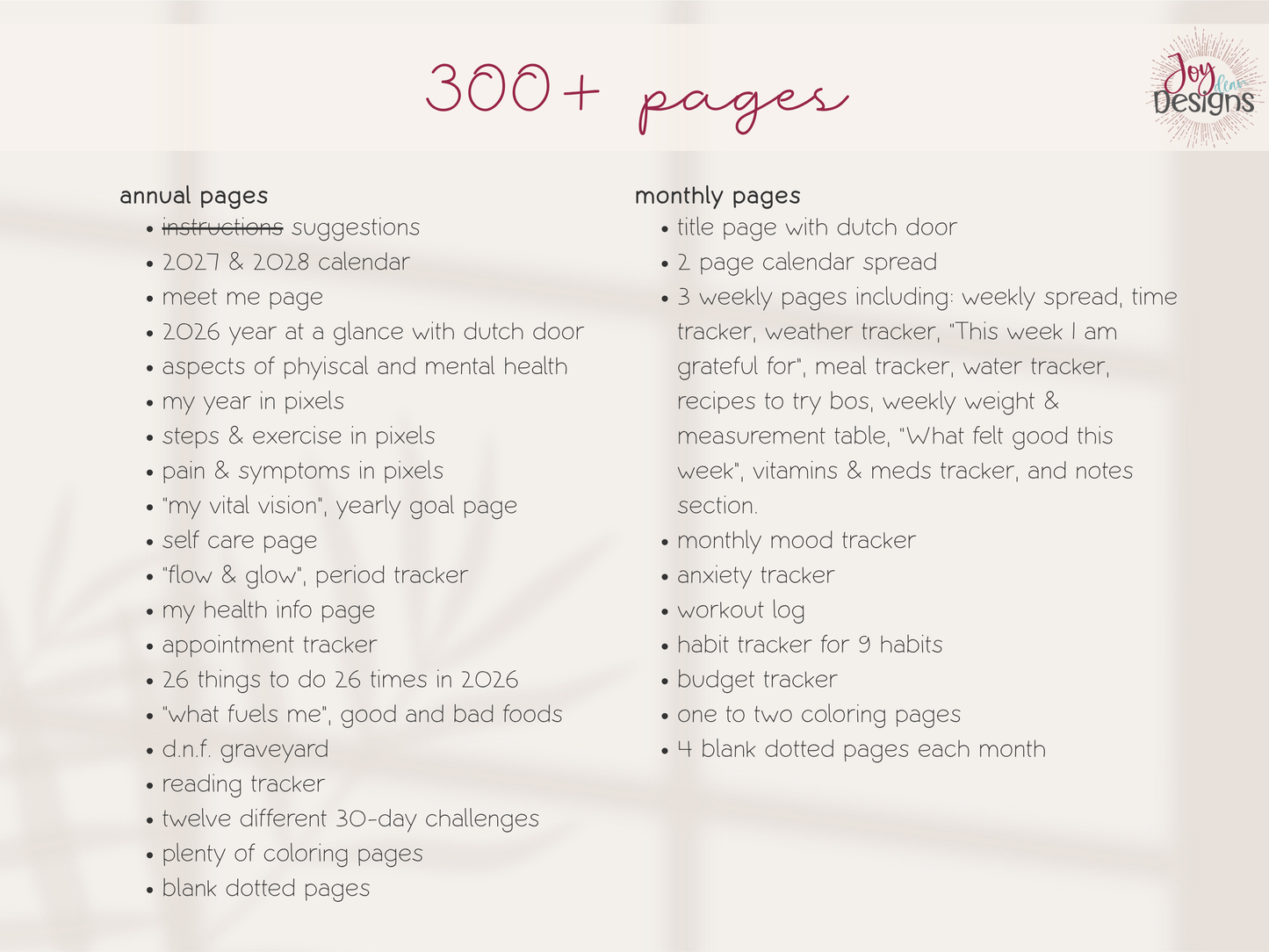 The Vital: 2026 Health & Wellness Bullet Journal Planner
