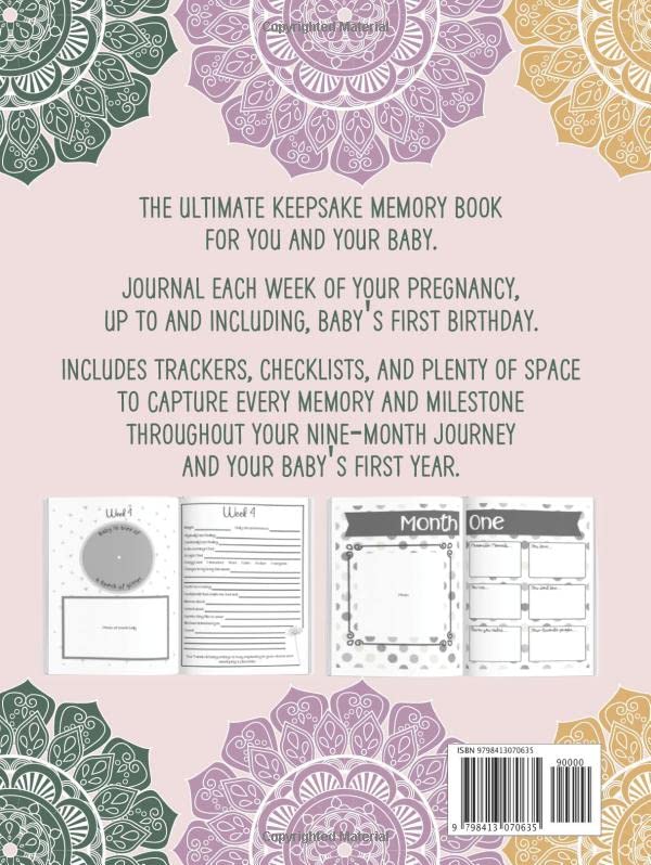 A Book About You: Complete Pregnancy Hardcover Journal Memory Book to Track From Conception to Baby's First Birthday