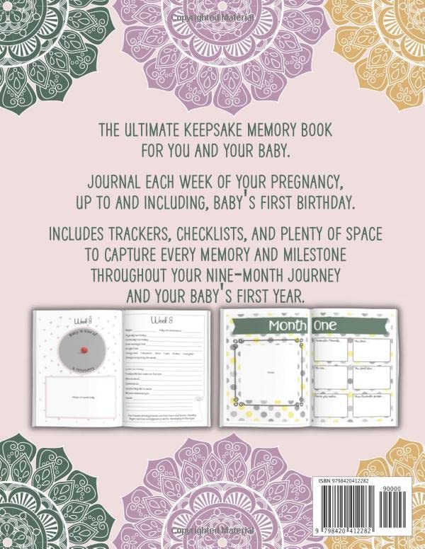 A Book About You in Color: Complete Pregnancy Journal Memory Book to Track From Conception to Baby's First Birthday in Full Color