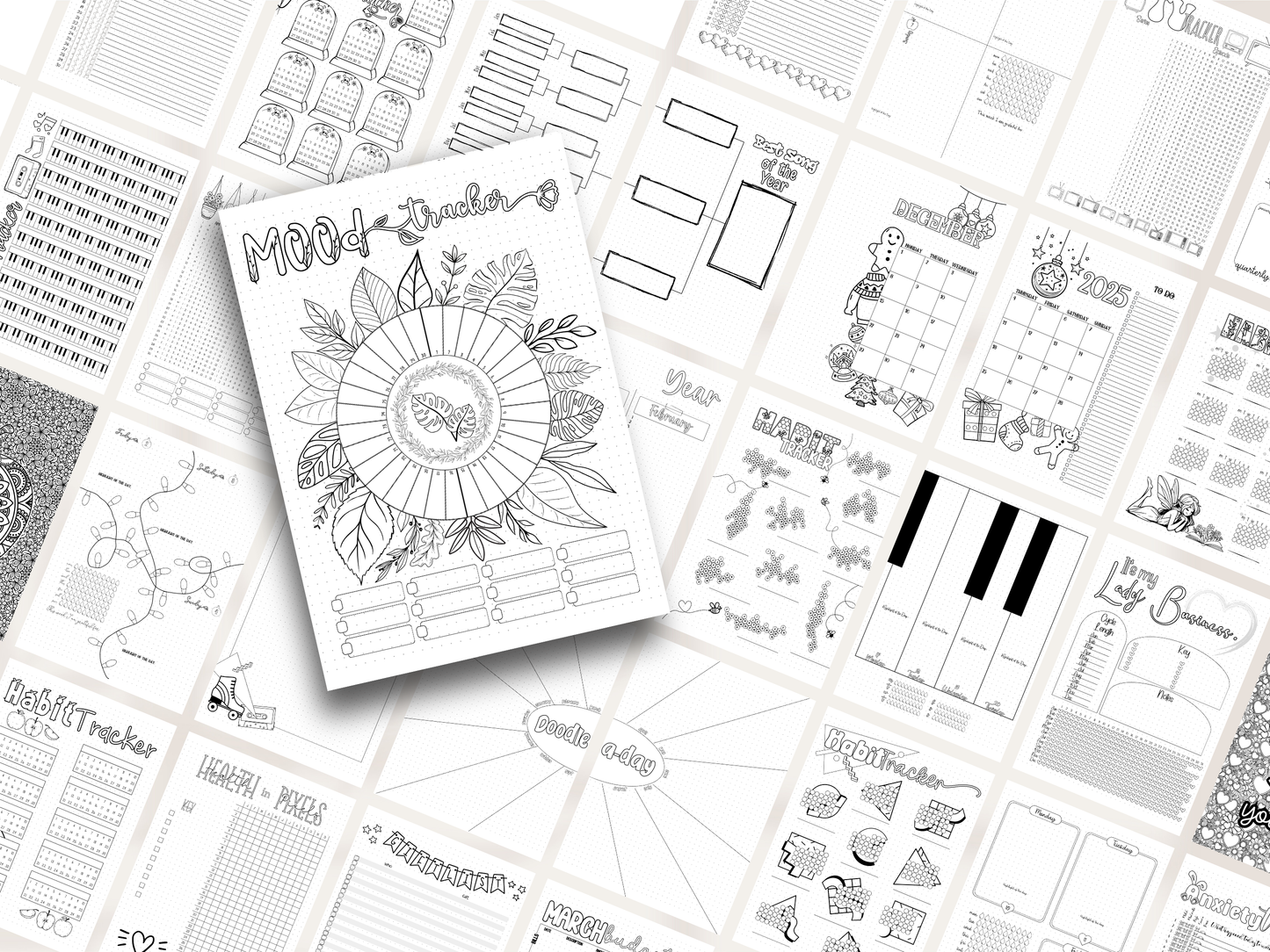 The Enchanted: 2025 Pre-Made Bullet Dotted Journal | Printable Download