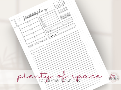 2026 methodical daily planner undated journal one page per day habit tracker mood tracker fitness tracker water tracker step tracker gratitude journal time tracker wellness planner productivity planner soft cover coil bound planner 6x9 notebook goal setting monthly calendar spread notes pages dotted pages pen test pages organization journal for women planner for busy life health tracker mindful planning routine builder self care journal daily reflection journaling system