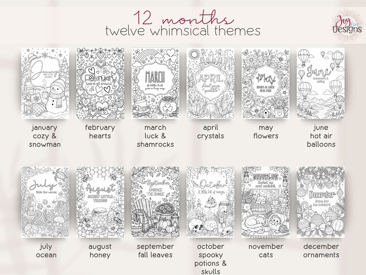 The Whimsy: Undated Premade Bullet Dotted Journal Planner | A little planning. A little colouring. A whole lot of whimsy. ✨