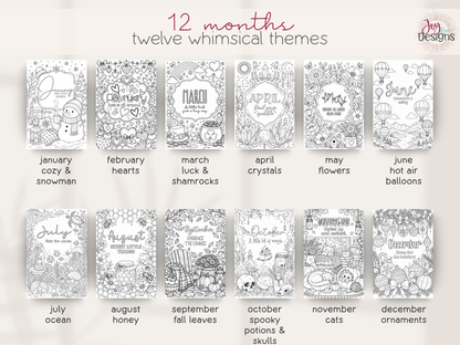 The Whimsy: Undated Premade Bullet Dotted Journal Planner | A little planning. A little colouring. A whole lot of whimsy. ✨