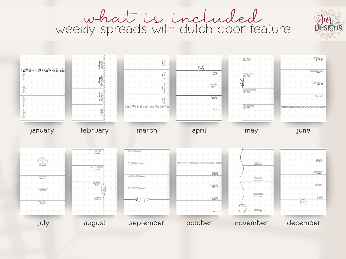 aesthetic bullet journal download pdf 2026 premade dotted planner digital bujo creative planner for women mental health tracking anxiety mood water sleep habit logs monthly themes winter valentines bees easter plants space citrus ice cream owls halloween coffee christmas printable journal in four sizes 6x9 US Letter A4 A5 coloring pages dutch door layouts bleed proof style organization self care routine gift idea
