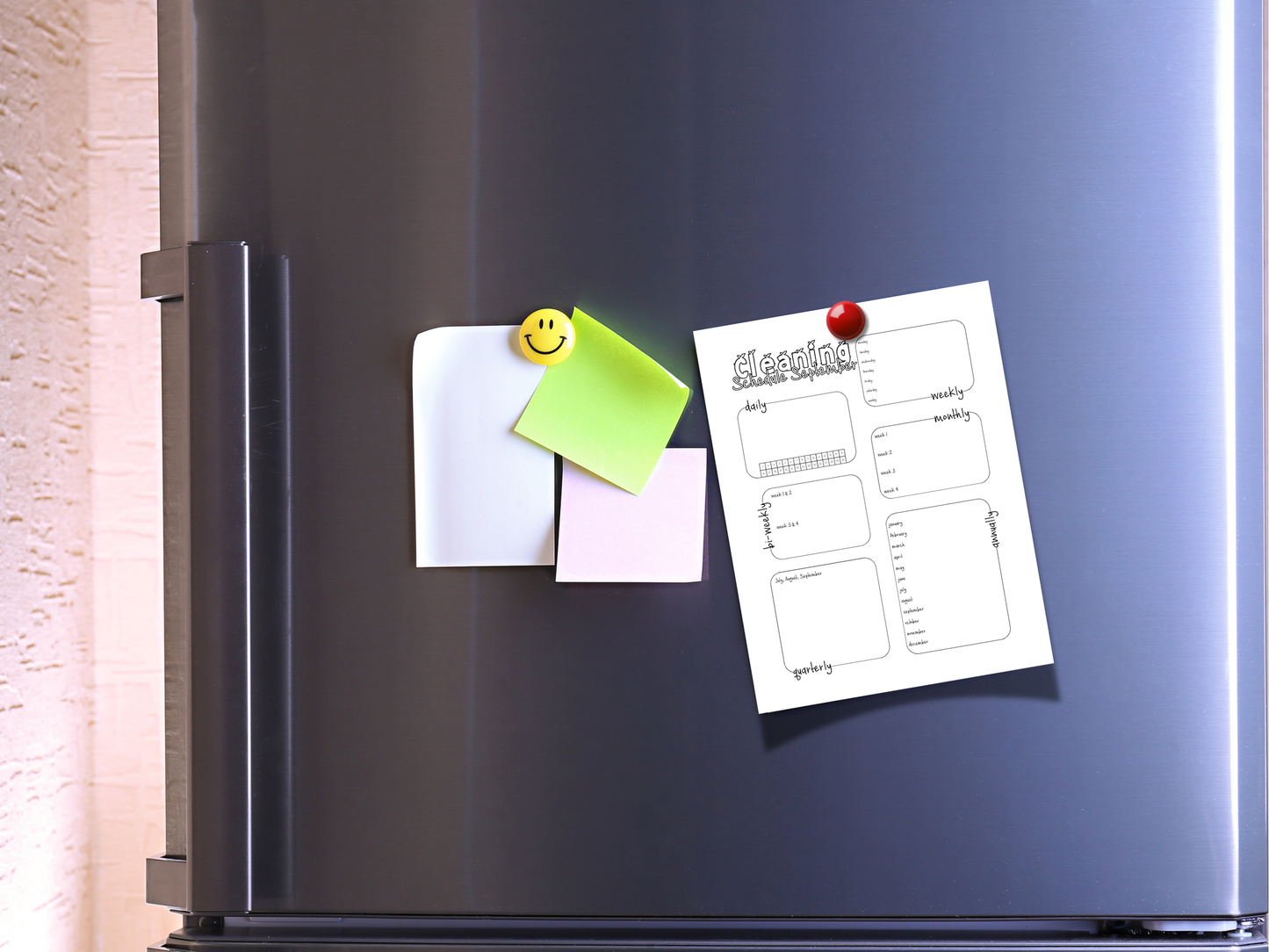 monthly cleaning schedule printable bundle digital cleaning planner pages home management binder inserts chore chart system daily weekly monthly quarterly annual cleaning tracker minimal black and white bujo style dotted and plain backgrounds pdf instant download goodnotes friendly household organization planner insert home cleaning routine house chores list spring cleaning checklist planning tools for busy moms students and families printable planner pages