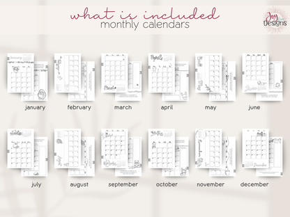 aesthetic bullet journal 2026 premade dotted planner dated bujo creative planner for women monthly themes winter valentines bees easter plants space citrus ice cream owls halloween coffee christmas mental health tracking anxiety mood water sleep habit savings and spending logs dutch door layouts coloring pages bleed proof paper self care reflection organization journaling routine perfect gift idea for teens and adults