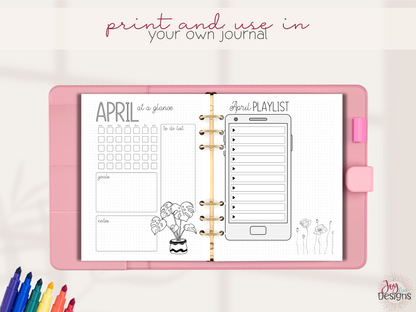 the elegant bullet dotted journal undated planner printable bujo minimalist planner digital download build your own journal coloring pages goodnotes planner notability planner aesthetic journal self care journal productivity planner goal setting notebook mindfulness planner creative journaling template diy planner digital stationery dotted or no dots pdf journal a4 a5 us letter 6x9 printable bullet journal pre made planner for beginners