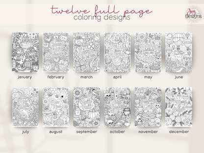 The Whimsy: Undated Premade Bullet Dotted Journal Planner | A little planning. A little colouring. A whole lot of whimsy. ✨