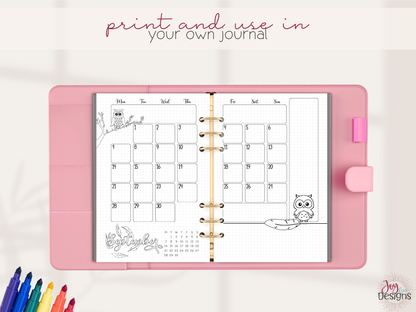 aesthetic bullet journal download pdf 2026 premade dotted planner digital bujo creative planner for women mental health tracking anxiety mood water sleep habit logs monthly themes winter valentines bees easter plants space citrus ice cream owls halloween coffee christmas printable journal in four sizes 6x9 US Letter A4 A5 coloring pages dutch door layouts bleed proof style organization self care routine gift idea