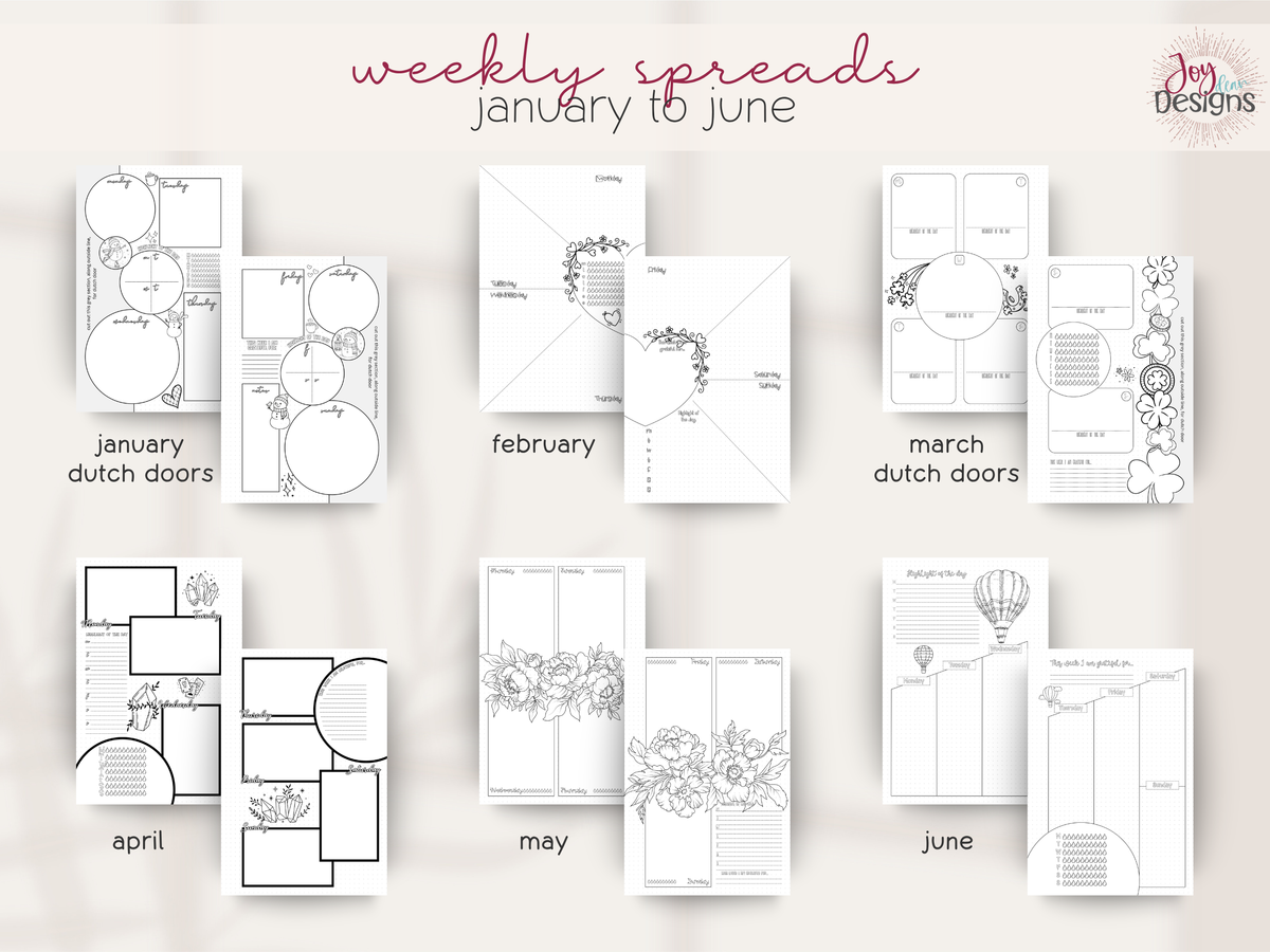 The Whimsy: Undated Premade Bullet Dotted Journal Planner | A little planning. A little colouring. A whole lot of whimsy. ✨