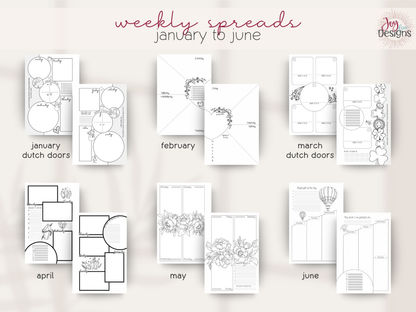 The Whimsy: Undated Premade Bullet Dotted Journal Planner | A little planning. A little colouring. A whole lot of whimsy. ✨