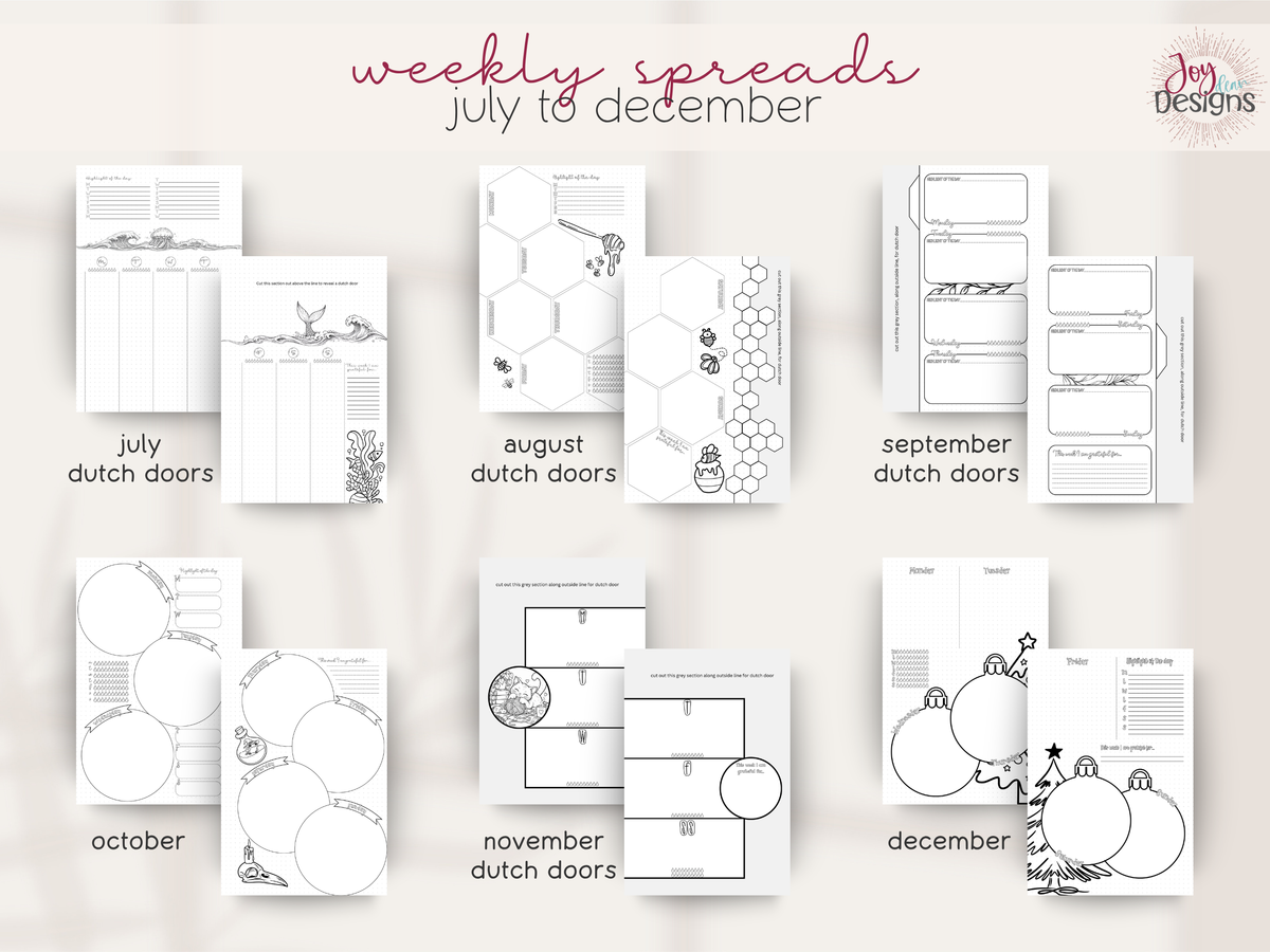 The Whimsy: Undated Premade Bullet Dotted Journal Planner | A little planning. A little colouring. A whole lot of whimsy. ✨
