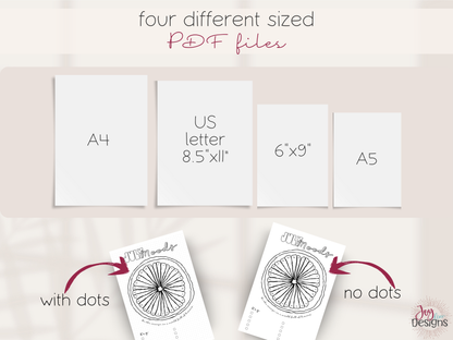 aesthetic bullet journal download pdf 2026 premade dotted planner digital bujo creative planner for women mental health tracking anxiety mood water sleep habit logs monthly themes winter valentines bees easter plants space citrus ice cream owls halloween coffee christmas printable journal in four sizes 6x9 US Letter A4 A5 coloring pages dutch door layouts bleed proof style organization self care routine gift idea