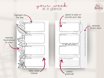 The Whimsy: Undated Premade Bullet Dotted Journal Planner | A little planning. A little colouring. A whole lot of whimsy. ✨