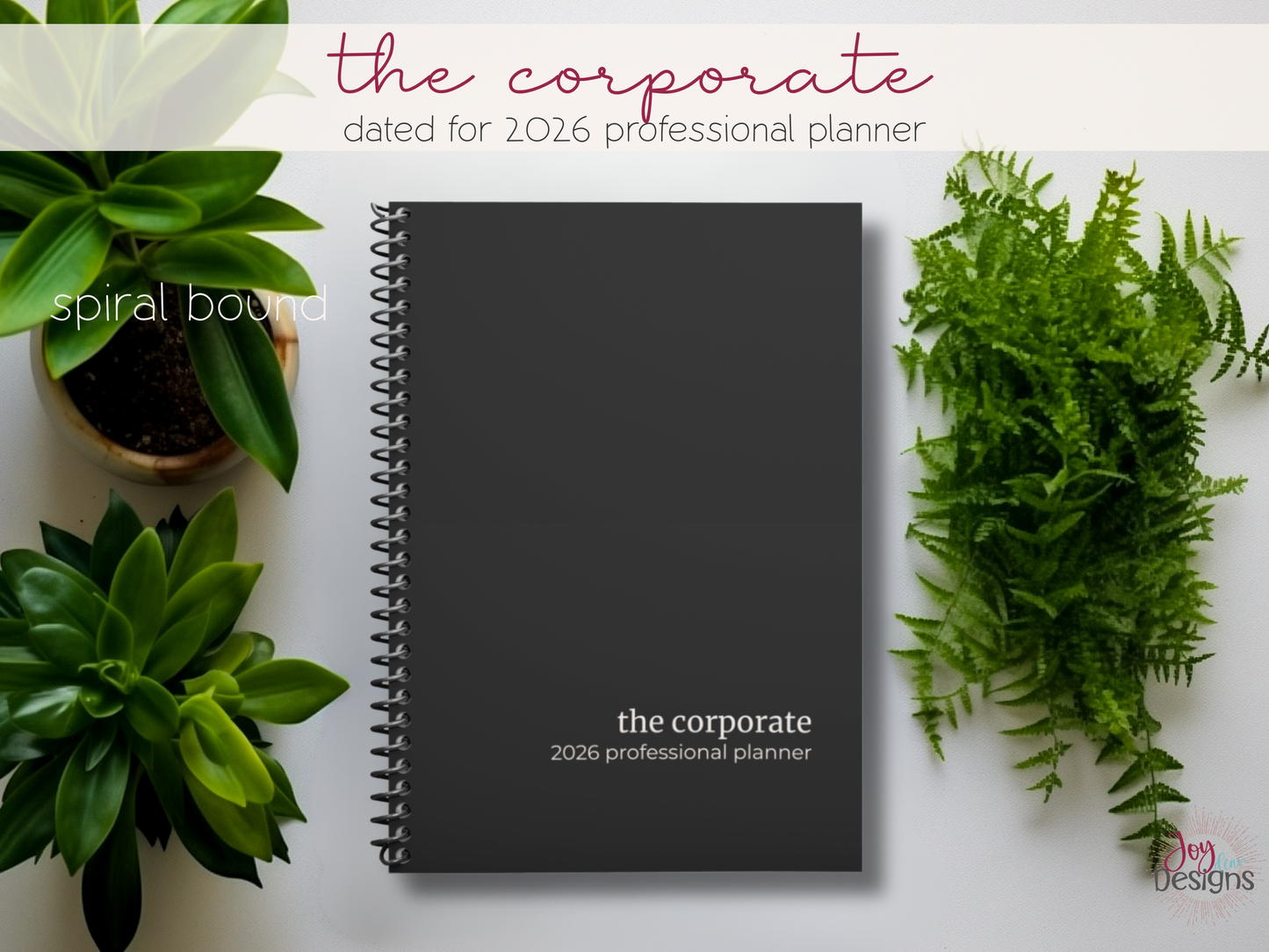 2026 professional planner corporate planner minimalist work planner spiral bound planner 7x9 planner physical planner office planner business planner weekly work planner monthly work planner professional goals planner project planner executive planner clean layout productivity planner desk planner black spiral planner neutral aesthetic modern planner goal setting planner corporate organization work planning notebook professional agenda structured planning system
