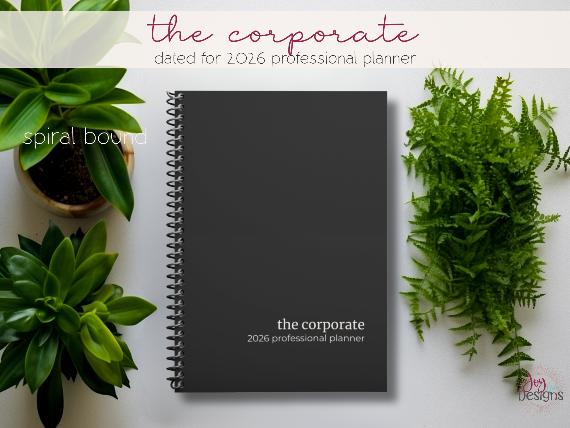 2026 professional planner corporate planner minimalist work planner spiral bound planner 7x9 planner physical planner office planner business planner weekly work planner monthly work planner professional goals planner project planner executive planner clean layout productivity planner desk planner black spiral planner neutral aesthetic modern planner goal setting planner corporate organization work planning notebook professional agenda structured planning system