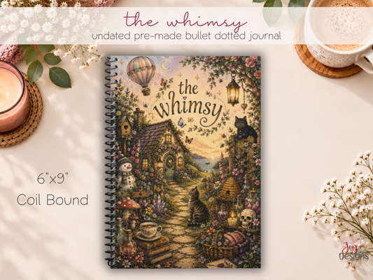 The Whimsy: Undated Premade Bullet Dotted Journal Planner | A little planning. A little colouring. A whole lot of whimsy. ✨