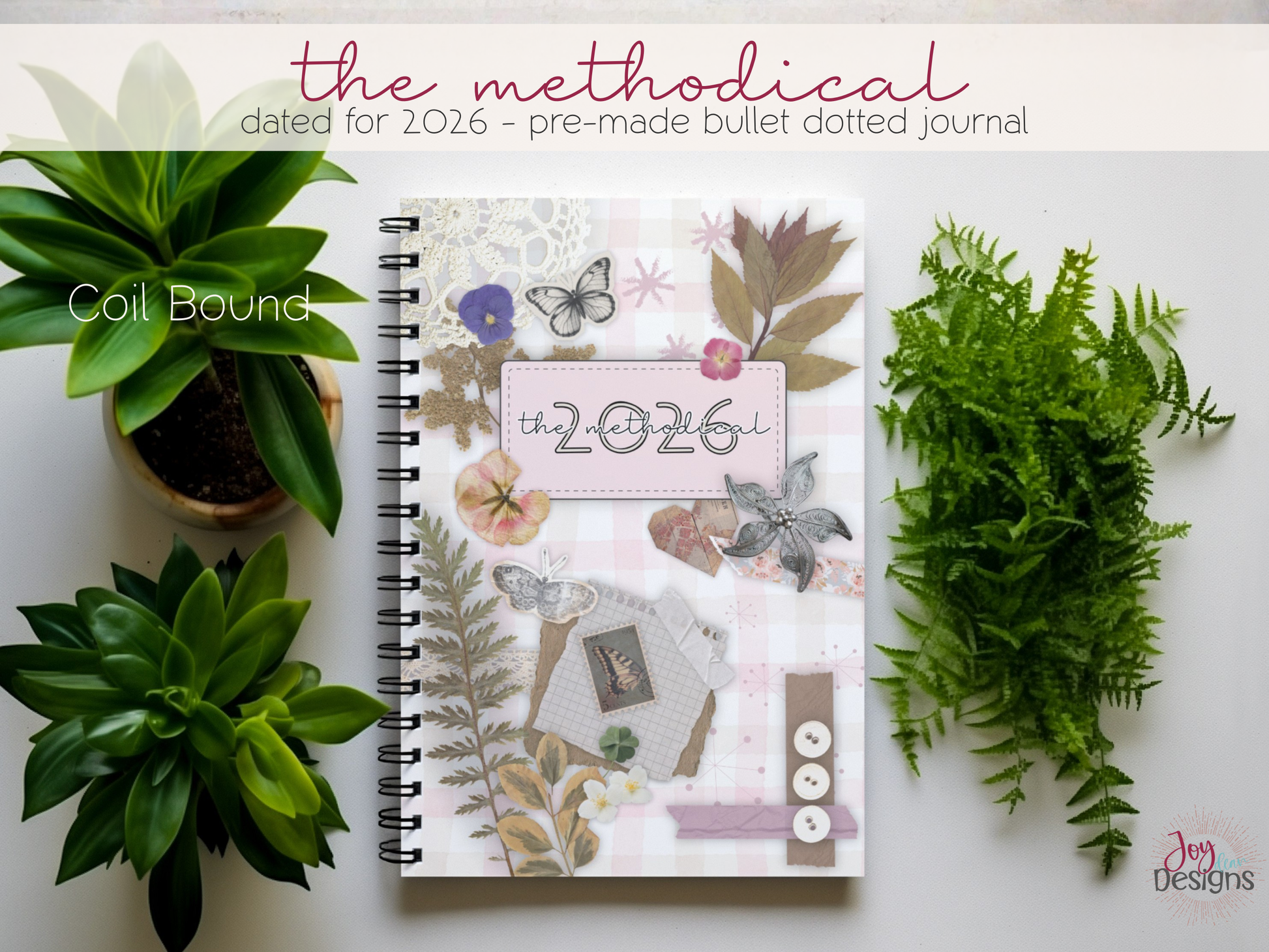 2026 methodical daily planner undated journal one page per day habit tracker mood tracker fitness tracker water tracker step tracker gratitude journal time tracker wellness planner productivity planner soft cover coil bound planner 6x9 notebook goal setting monthly calendar spread notes pages dotted pages pen test pages organization journal for women planner for busy life health tracker mindful planning routine builder self care journal daily reflection journaling system