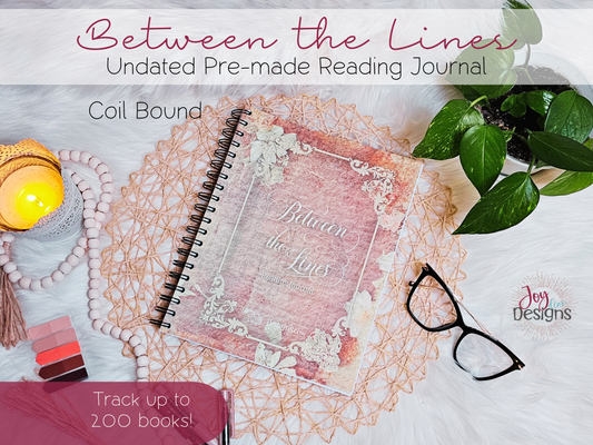 Between the Lines Reading Journal; A Premade Reading Tracker for the Book Lover, a Book Tracker for Bookworms