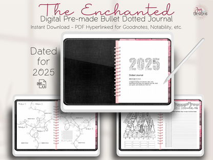 The Enchanted: 2025 Pre-Made Bullet Dotted Journal | Available in 5 Options