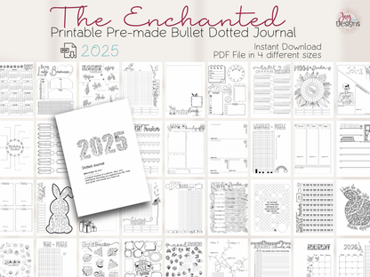 The Enchanted: 2025 Pre-Made Bullet Dotted Journal | Available in 5 Options