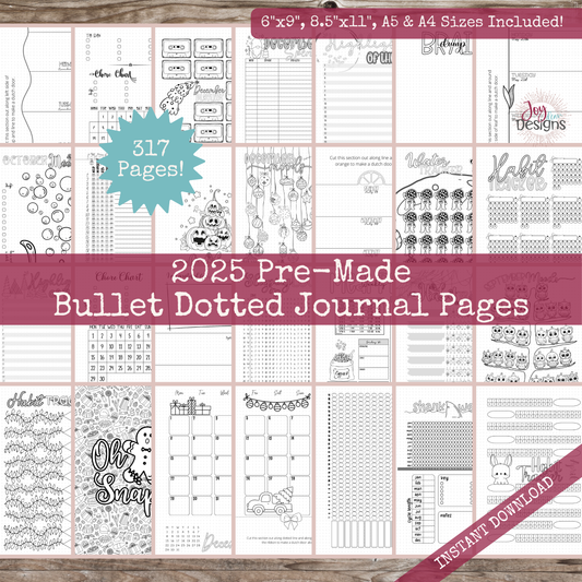 The Aesthetic: 2025 Pre-Made Bullet Dotted Journal Pages; Instant Download Printable Dotted Planner. Track Anxiety & Mental Health.