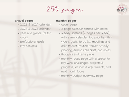 2026 professional planner corporate planner minimalist work planner spiral bound planner 7x9 planner physical planner office planner business planner weekly work planner monthly work planner professional goals planner project planner executive planner clean layout productivity planner desk planner black spiral planner neutral aesthetic modern planner goal setting planner corporate organization work planning notebook professional agenda structured planning system