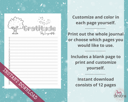 January Pre-Made Bullet Dotted Journal Pages Instant Download Printable Planner Undated Bujo