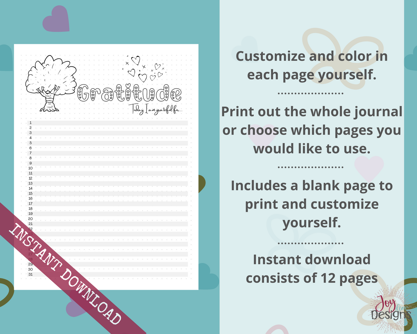 June Pre-Made Bullet Dotted Journal Pages Instant Download Printable Planner Undated