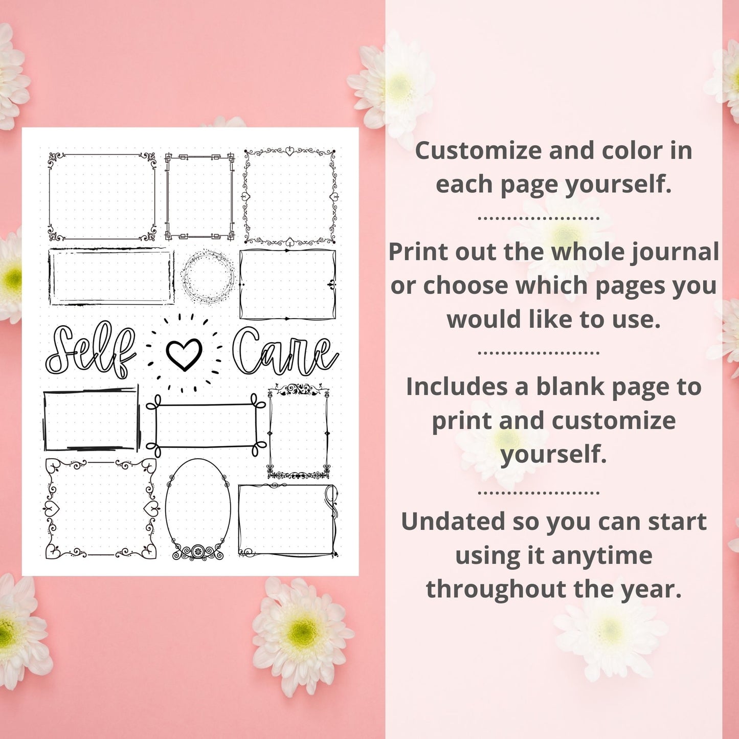 The Simple: Complete Pre-Made Bullet Dotted Journal Pages Instant Download Printable Planner