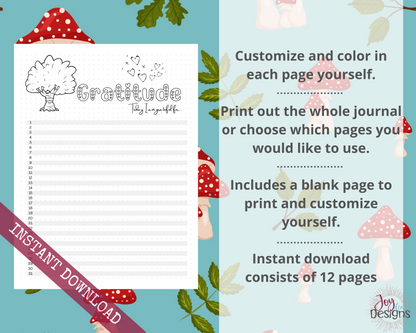 September Pre-Made Bullet Dotted Journal Pages Instant Download Printable Planner Undated