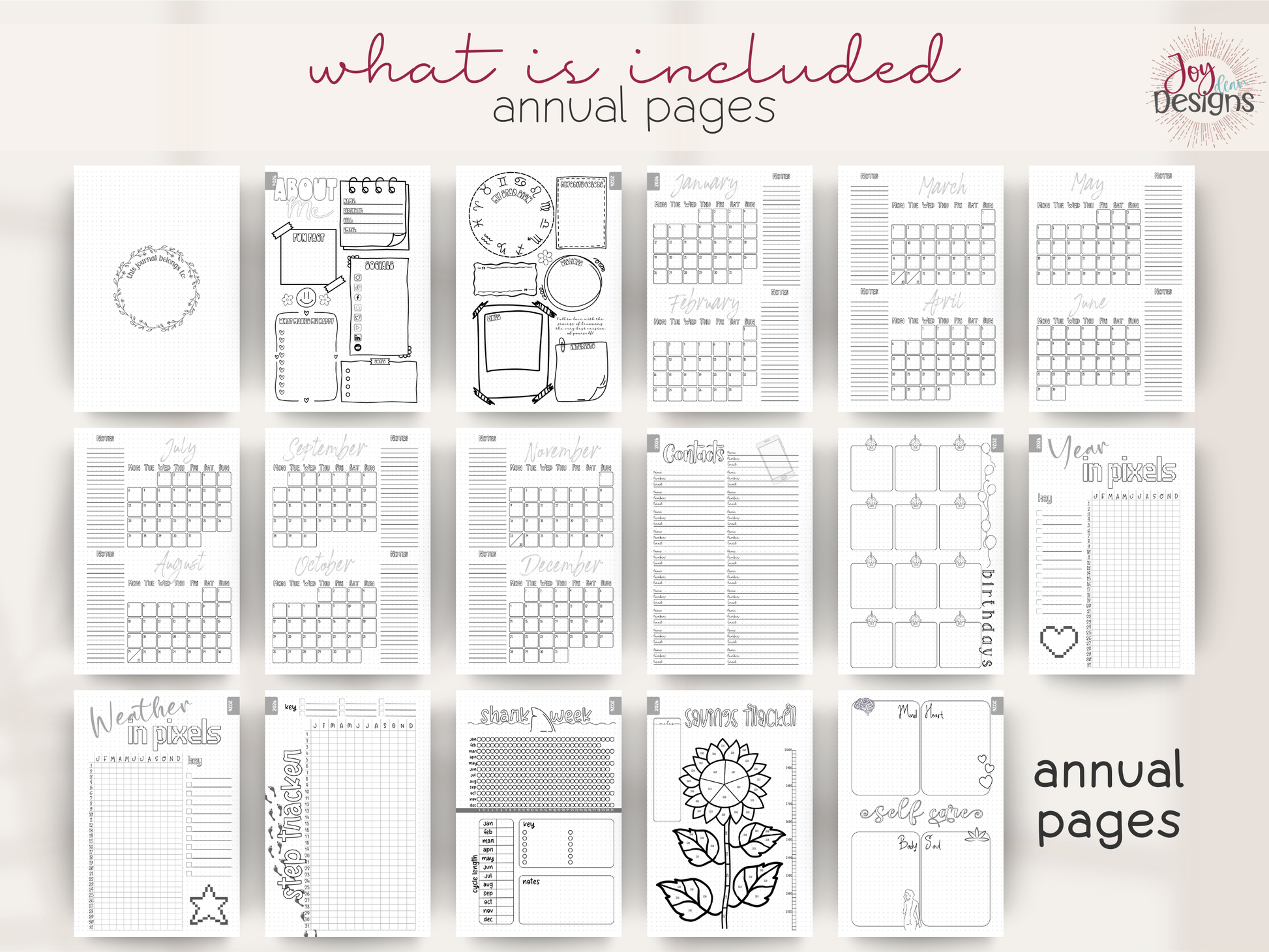 aesthetic bullet journal 2026 premade dotted planner dated bujo creative planner for women monthly themes winter valentines bees easter plants space citrus ice cream owls halloween coffee christmas mental health tracking anxiety mood water sleep habit savings and spending logs dutch door layouts coloring pages bleed proof paper self care reflection organization journaling routine perfect gift idea for teens and adults