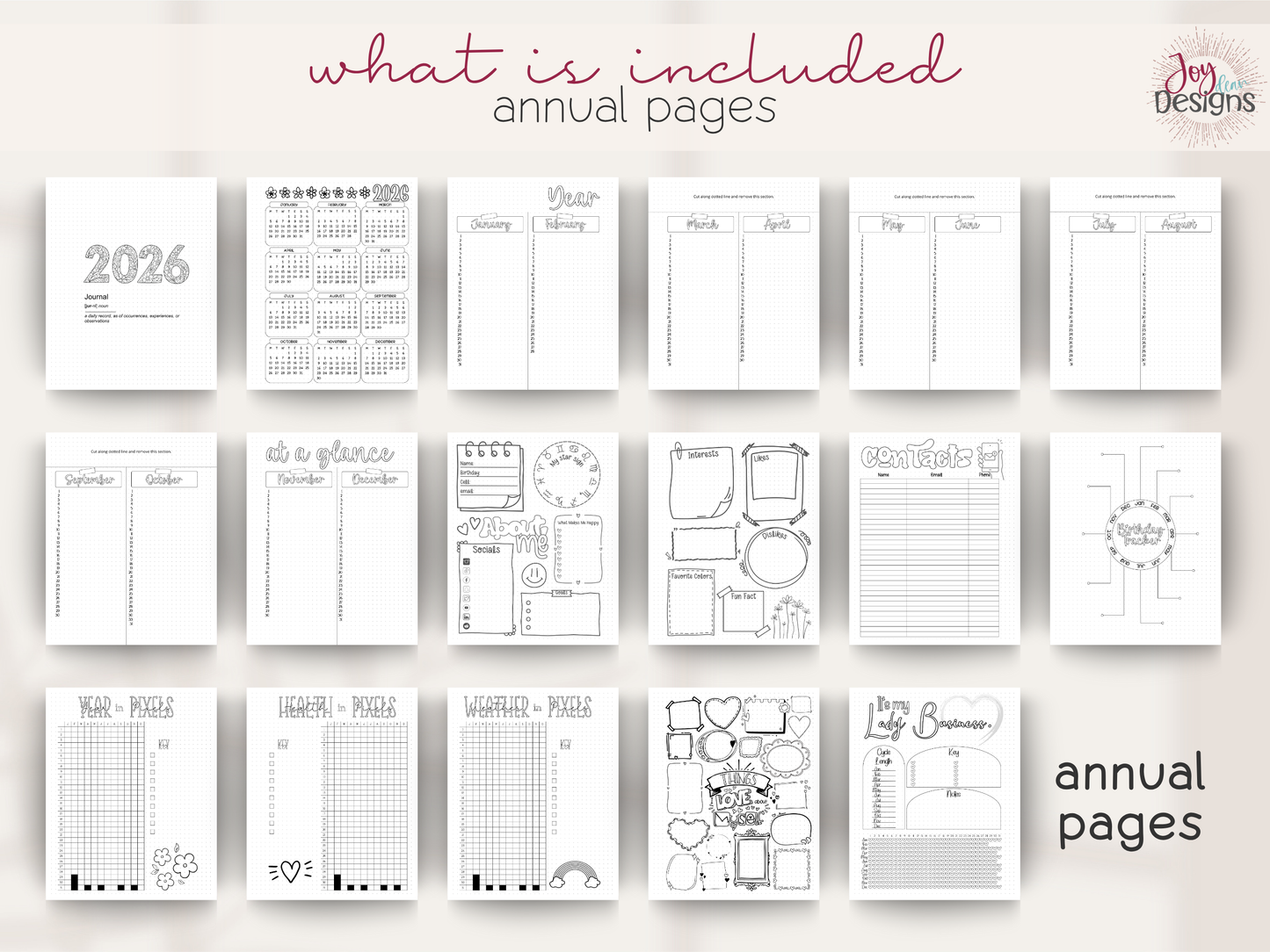 the enchanted 2026 digital planner bullet dotted journal download printable planner goodnotes planner notability planner pre made bujo monthly themes coloring pages habit tracker mood tracker goal setting planner creative digital journal undated planner aesthetic planner productivity planner for women mindfulness journal self care tracker organization planner daily planner weekly planner yearly overview bullet journal pages instant download joy dean designs 2026 planner printable stationery