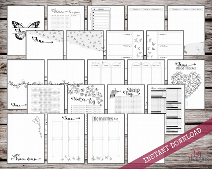 June PreMade Bullet Dotted Journal Planner Pages | Instant Download Printable Planner | Weekly Bujo Inserts Template PDF 2 Sizes