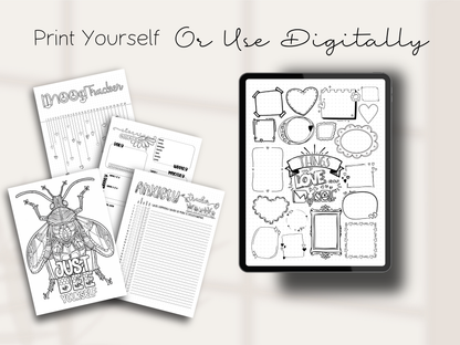 The Enchanted: 2025 Pre-Made Bullet Dotted Journal | Printable Download