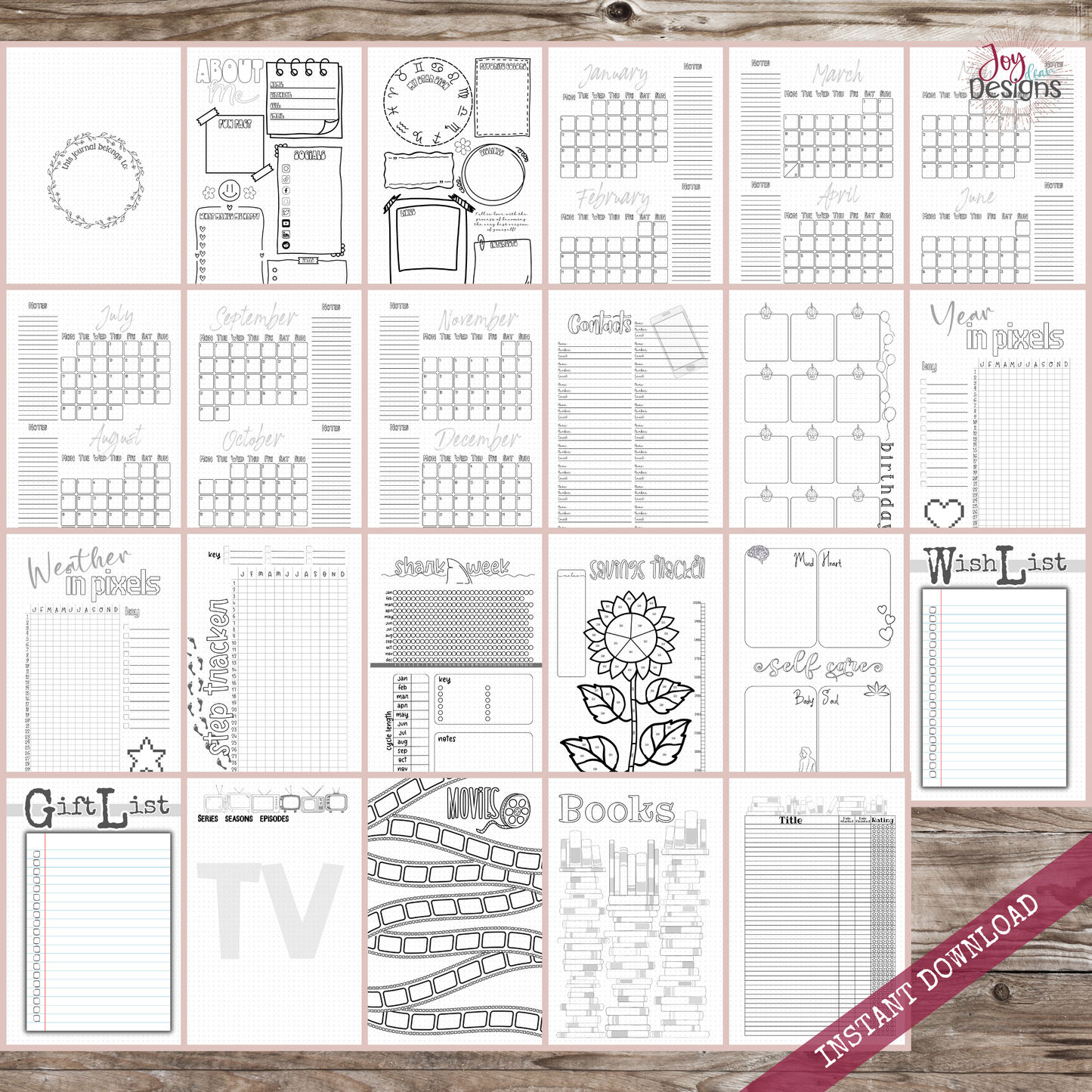 The Aesthetic: 2025 Pre-Made Bullet Dotted Journal Pages; Instant Download Printable Dotted Planner. Track Anxiety & Mental Health.