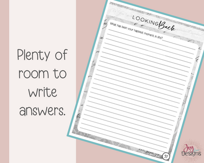 What's Your Story, Mom? A Mother's Guided Notebook With over 200 Open Ended Journal Questions for Mom: Instant Download Printable