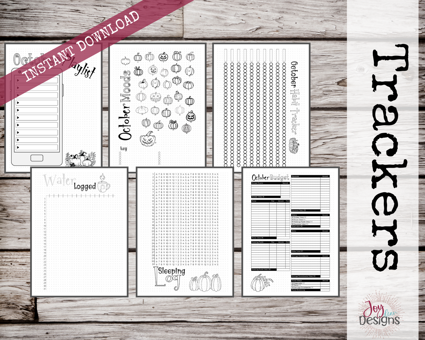 October PreMade Bullet Dotted Journal Planner Pages | Instant Download Printable Planner | Weekly Bujo Inserts Template PDF 2 Sizes