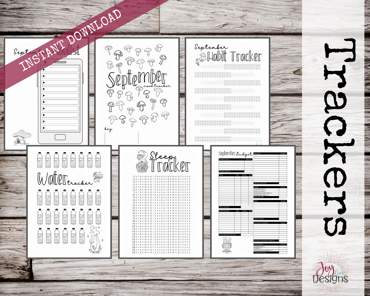 September PreMade Bullet Dotted Journal Planner Pages | Instant Download Printable Planner | Weekly Bujo Inserts Template PDF 2 Sizes