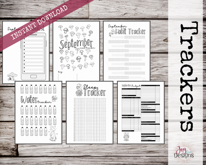 September PreMade Bullet Dotted Journal Planner Pages | Instant Download Printable Planner | Weekly Bujo Inserts Template PDF 2 Sizes