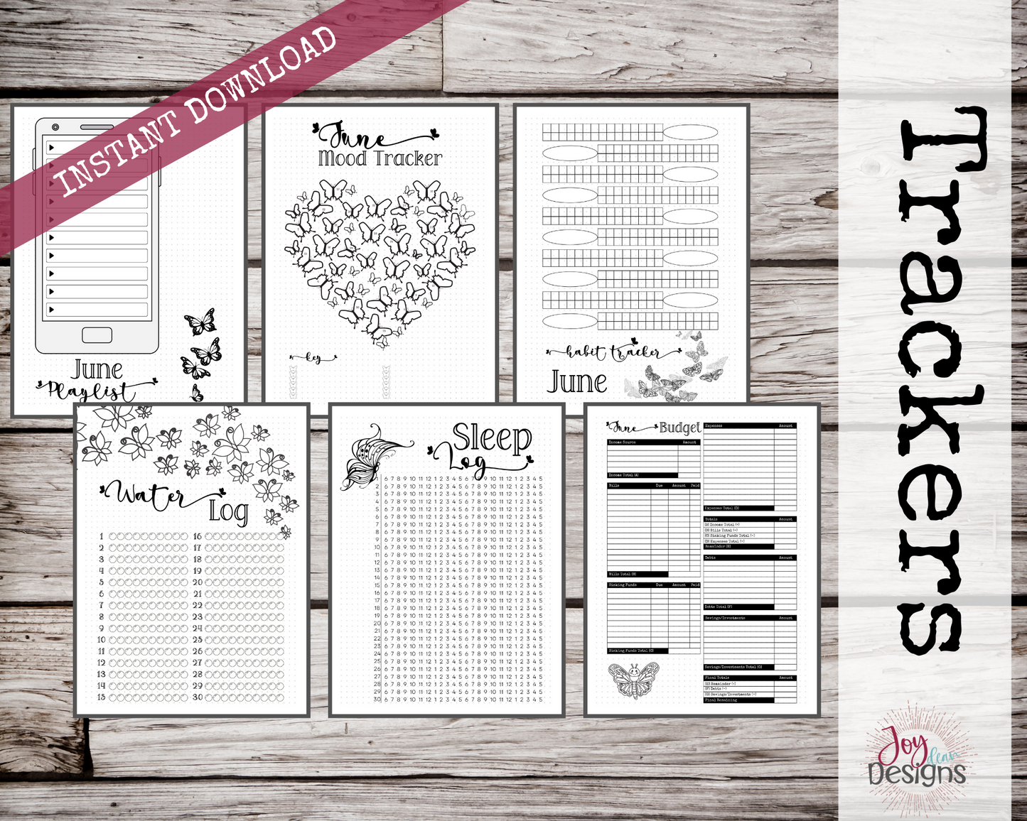 June PreMade Bullet Dotted Journal Planner Pages | Instant Download Printable Planner | Weekly Bujo Inserts Template PDF 2 Sizes