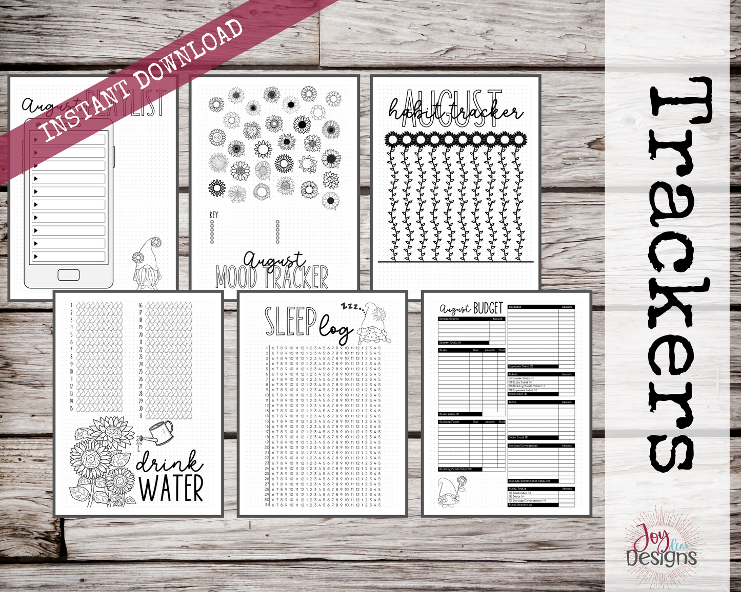 August PreMade Bullet Dotted Journal Planner Pages | Instant Download Printable Planner | Weekly Bujo Inserts Template PDF 2 Sizes