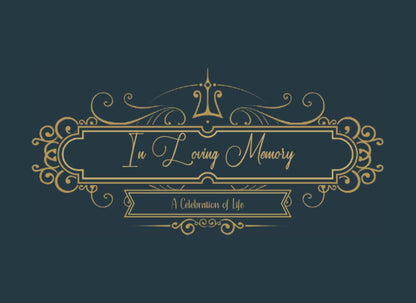 In Loving Memory A Celebration of Life: In Loving Memory Funeral Service Condolence Guest Book Navy Blue; Memorial Sign in Guestbook