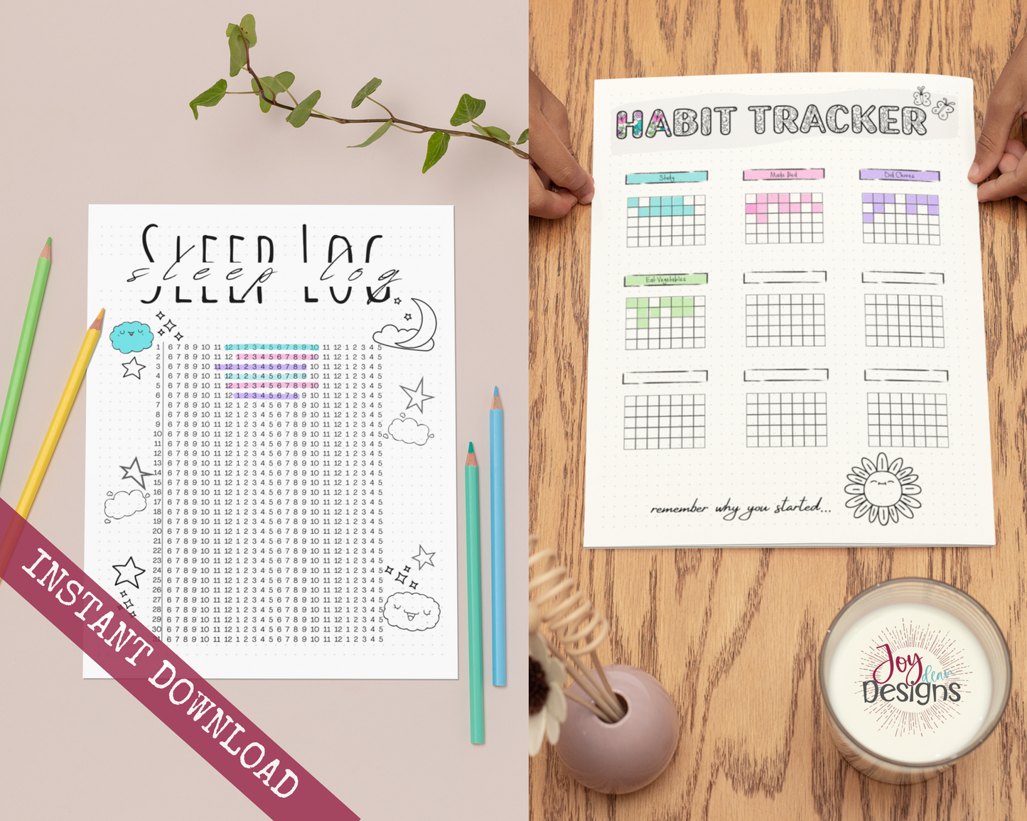 July Pre-Made Bullet Dotted Journal Pages Instant Download Printable Planner Undated