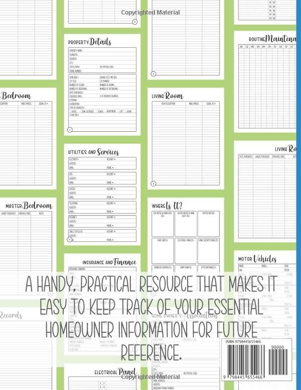 Home Inventory Record Book: Complete Home Inventory and Maintenance System to Keep Track of Personal Property