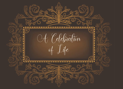A Celebration of Life: In Loving Memory Funeral Service Condolence Guest Book; Memorial Sign in Guestbook