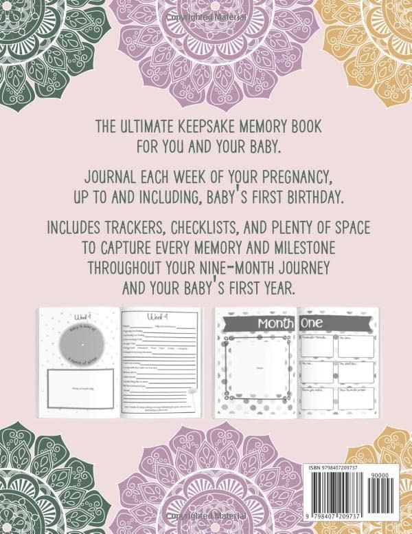 A Book About You: Complete Pregnancy Journal Memory Book to Track From Conception to Baby's First Birthday