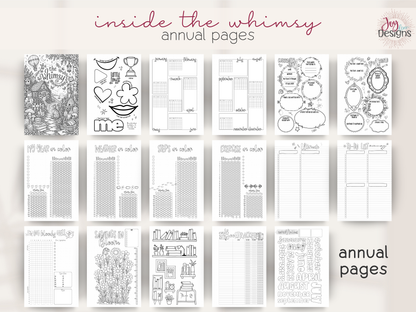 The Whimsy: Undated Premade Bullet Dotted Journal Planner | A little planning. A little colouring. A whole lot of whimsy. ✨