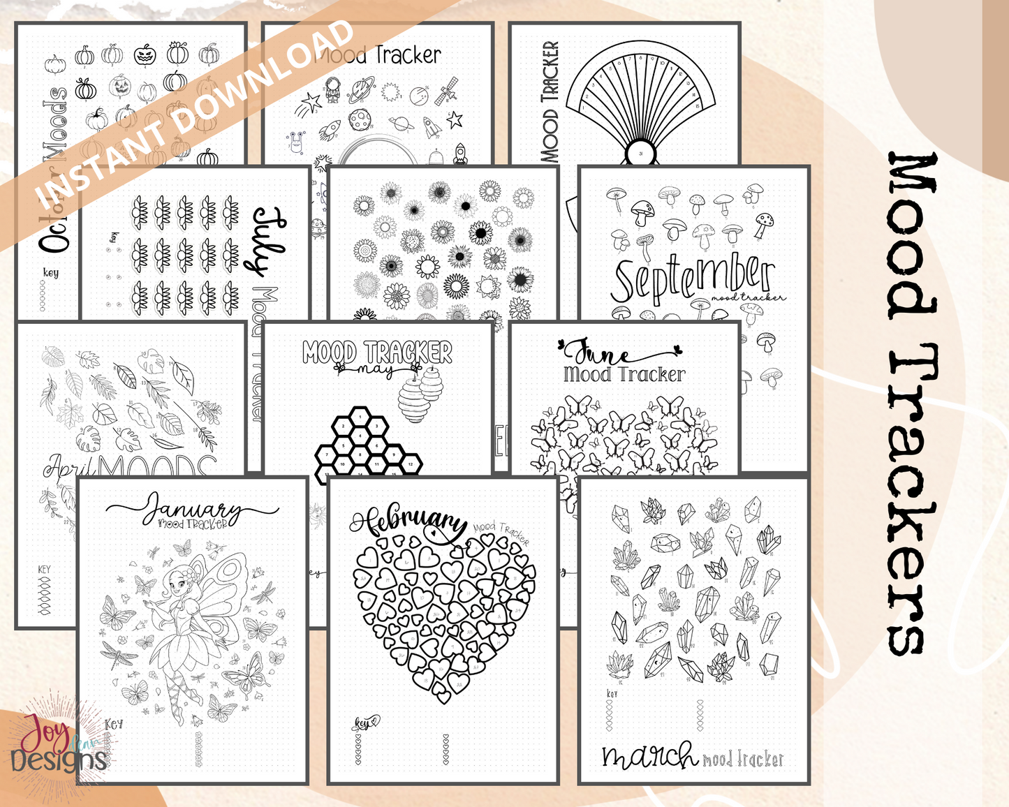 PreMade Student Bullet Dotted Journal Planner Pages | Instant Download Printable Planner | Weekly Bujo Inserts Template PDF 2 Sizes