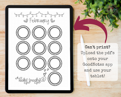 12+ Monthly PreMade Habit Trackers Bullet Dotted Journal Pages Instant Download Printable Planner | 6x9 and 8.5 x11 Sizes | FREE Dotted Page